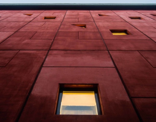 david adjaye adds pink concrete retail environment to LA's beverly